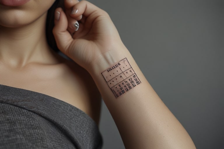 Minimal Calendar Tattoo
