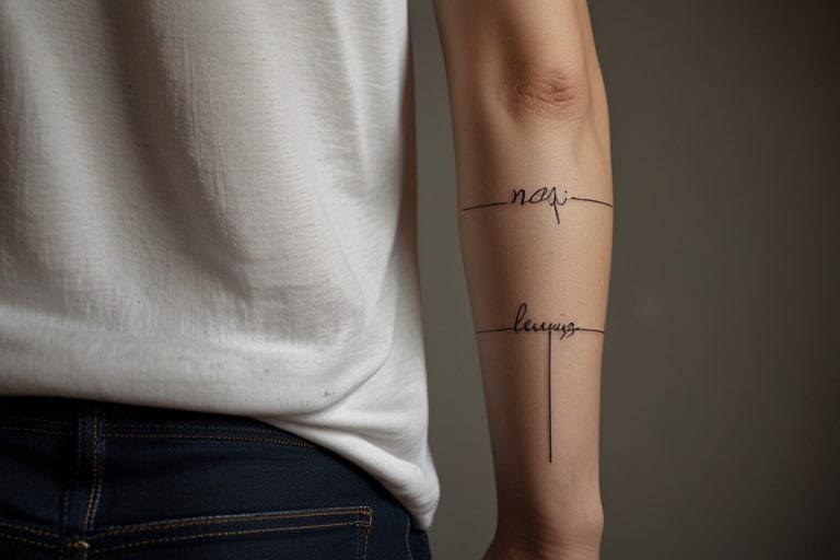 New Beginnings” Text Tattoo