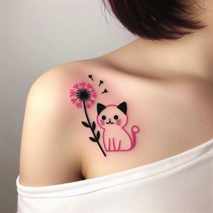 cute flower ankle tattoos