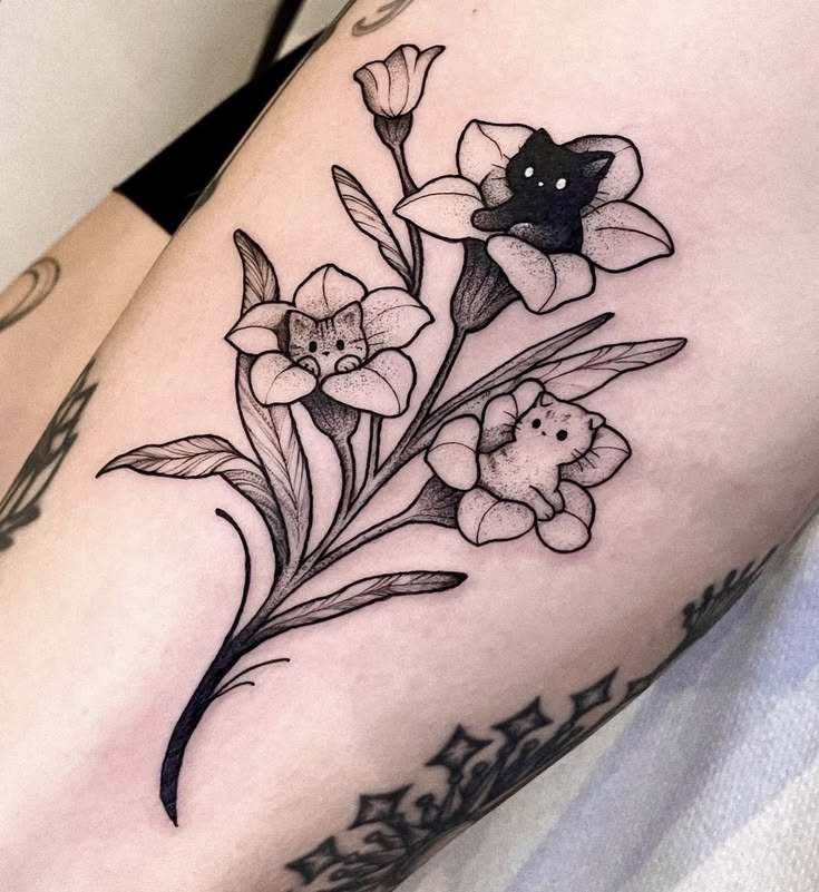 Fine Line Dark Feminine Tattoos