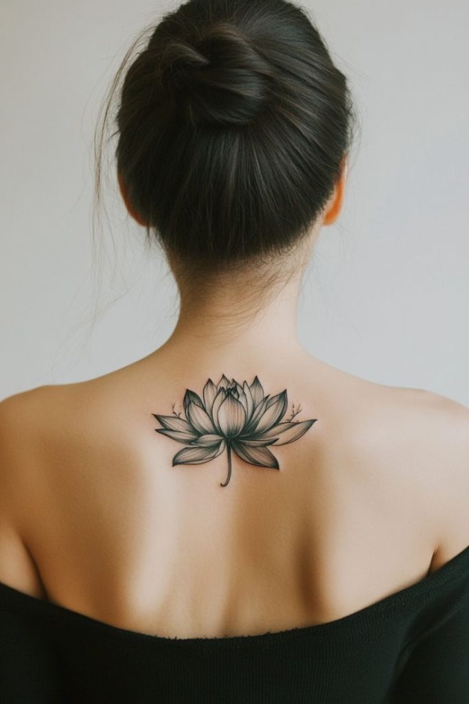 Lotus Flower Back Tattoo Ideas