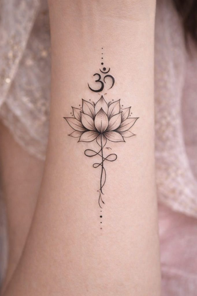 Lotus Flower Mindfulness Tattoo Ideas
