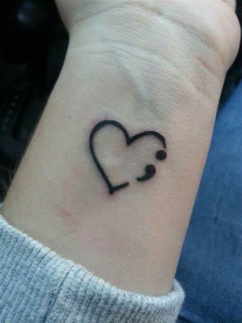 Semicolon Mindfulness Tattoos
