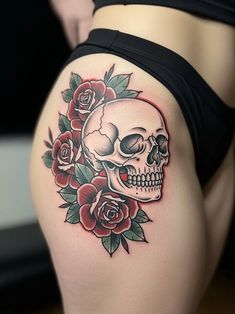 Skull Thigh Tattoos