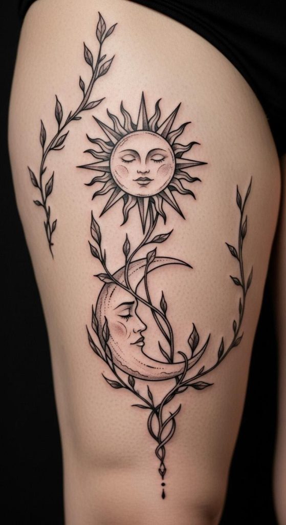 Sun and Moon Tattoos