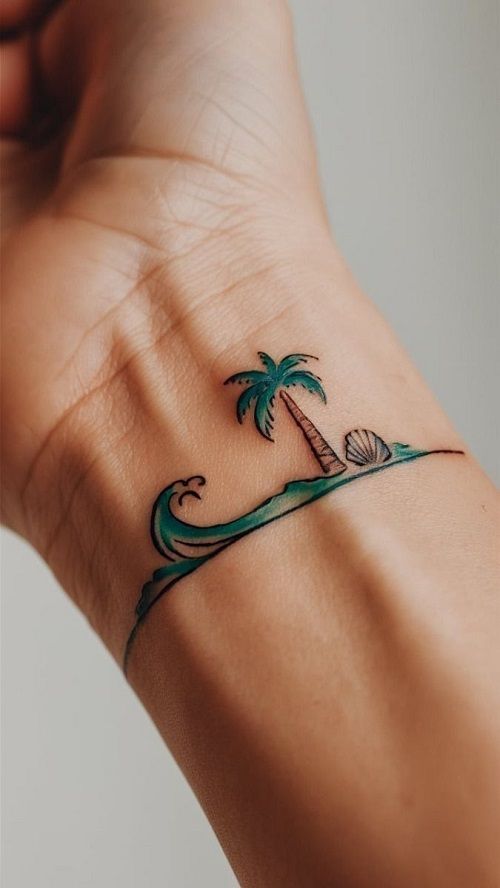 cute flower ankle tattoos