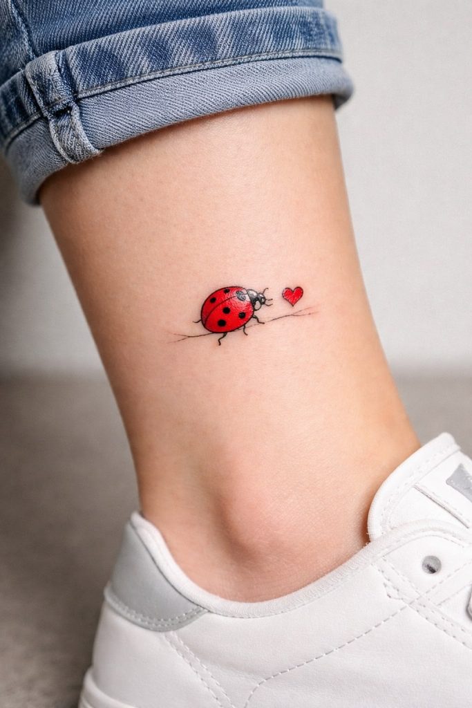 cute flower ankle tattoos