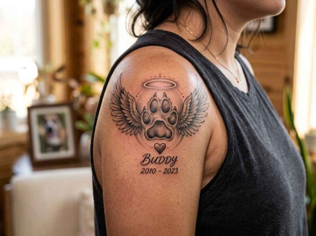 Memorial Dog Tattoo