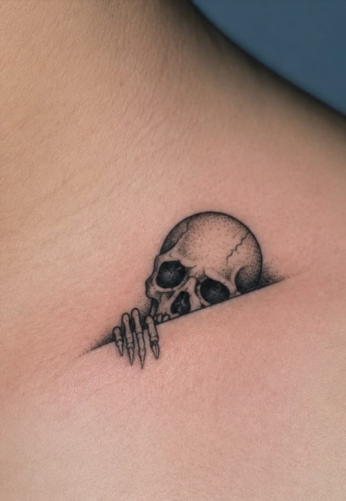 Skull Halloween Tattoo
