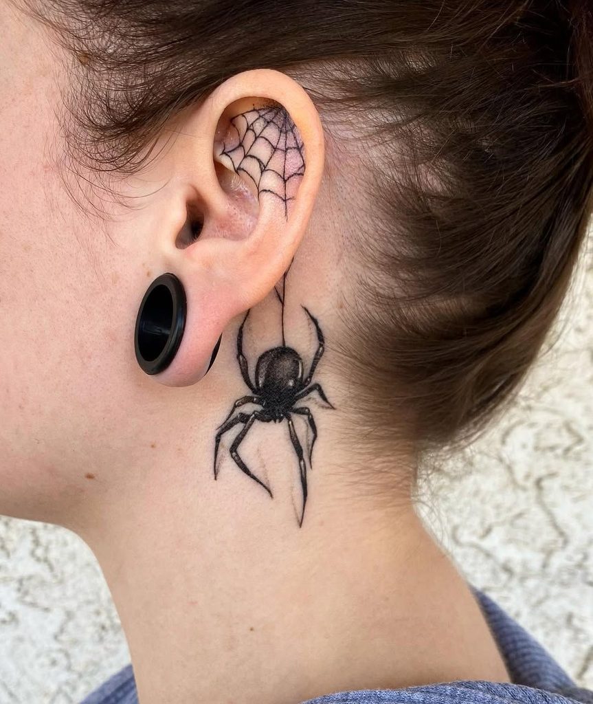Spider and Spiderweb Tattoo